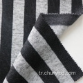 % 100 polyester şerit deseni katyonik boya bir tarafı fırçalanmış atkılı örgü gevşek polar kumaş ceket için ev tekstili